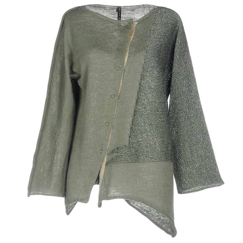 Manila Grace Asymmetrical Linen Knit Sweater Size 6
